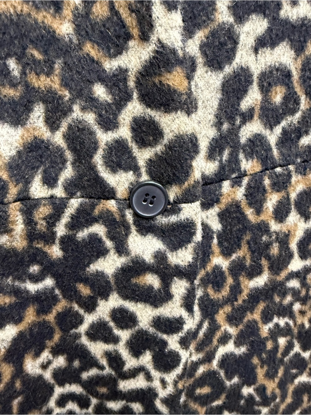 Free Press Leopard Print Long Coatigan/Duster/Jacket in Black & Brown - Picture 7 of 8